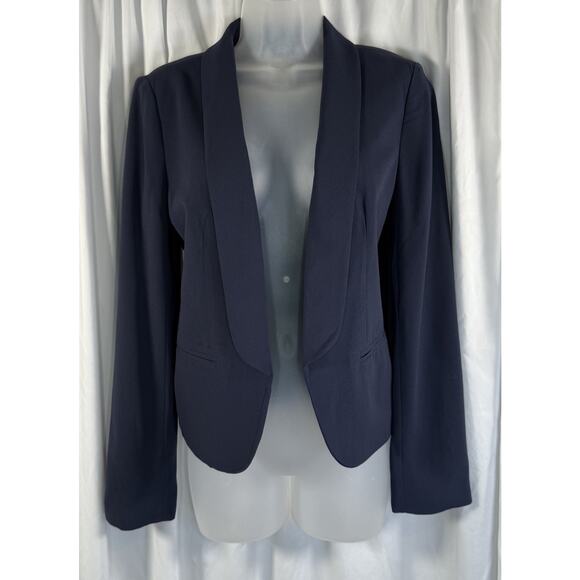 Ann Taylor Loft Jackets & Blazers - Ann Taylor Loft Fluid Blazer Navy Blue S Preppy Academia Career Work 89-32